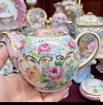 Ceramics Flower Jewelry Storage Box Vase Teapot Flower Basket Jewelry Case Storage Jewelry Organizer Display Home Decor Ornament